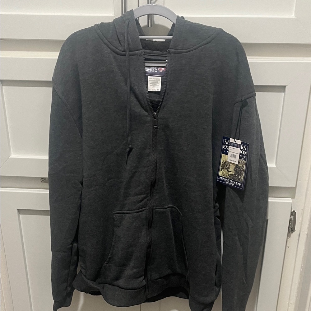 Men's Charcoal Zip-Up Sweater